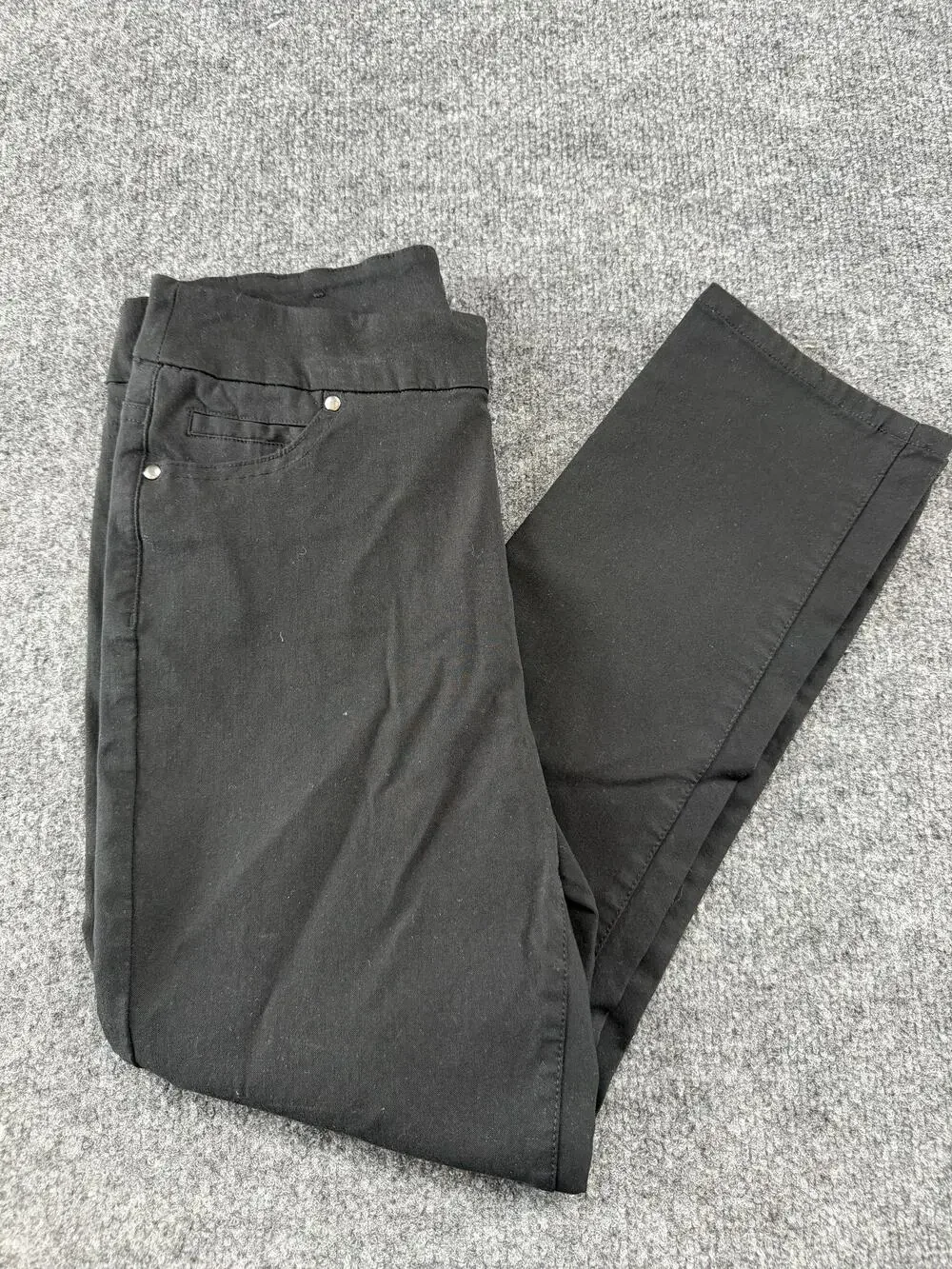 Mario Serrani Pants Womens Small Black Ponte Jegging Elastic Waist Stretch
